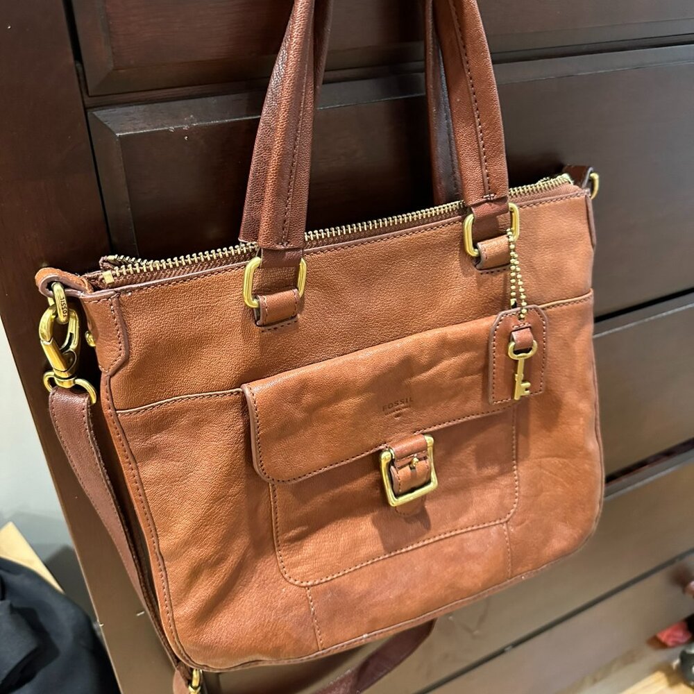 Fossil Crossbody Cognac Purse